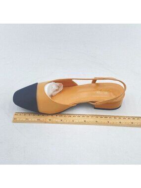 FOWT Women Slingback Flats Round Toe Two Toned Flats Sandals Wedding Pumps